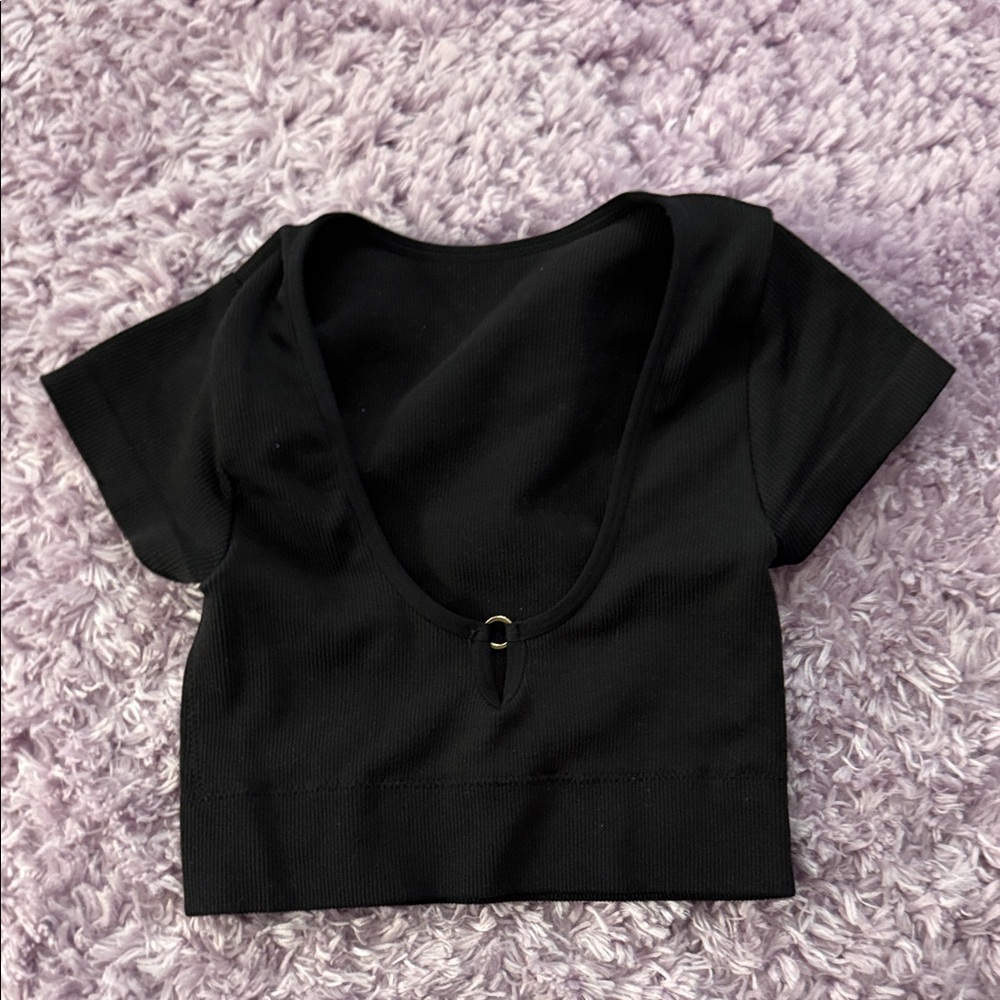 Aerie: Short Sleeve Cropped Top - Size XXS